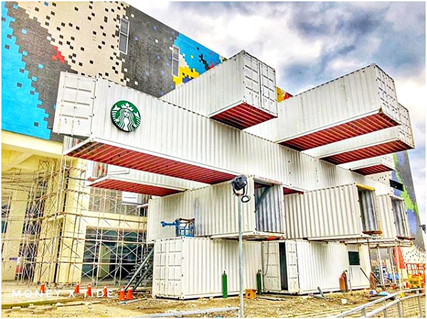 Quán Starbucks container - Kengo Kuma